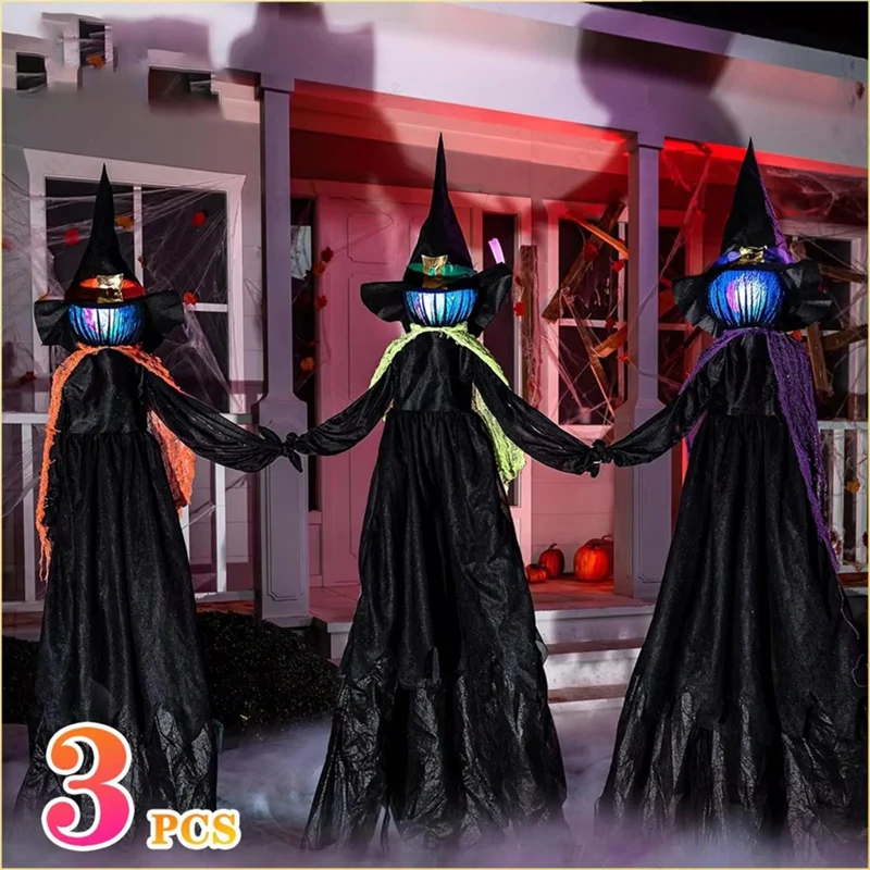 1PCSHalloween Colourful Glow H - Up Lighting Decor 评论和价格