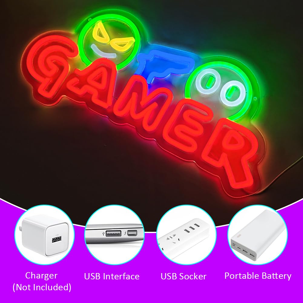 Gamer Neon Sign LED Wall Light - Lighting Christmas Decor 评论和价格