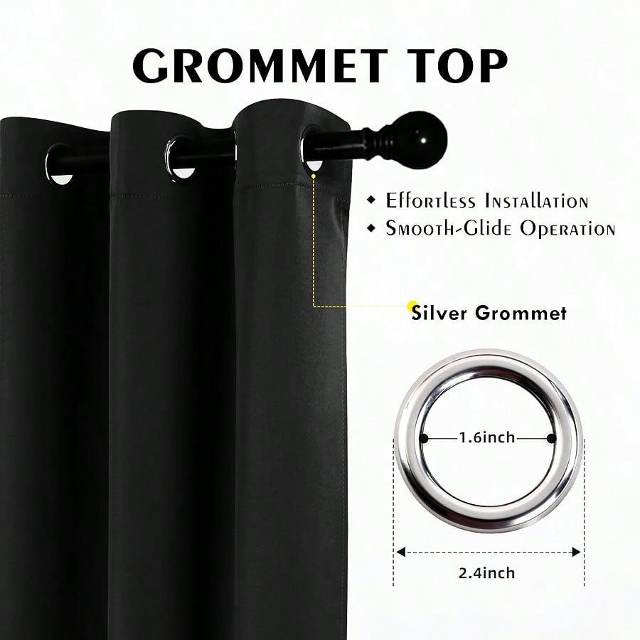 2pcs Blackout Thermal Curtains - Lighting Decoration Ideas 评论和价格