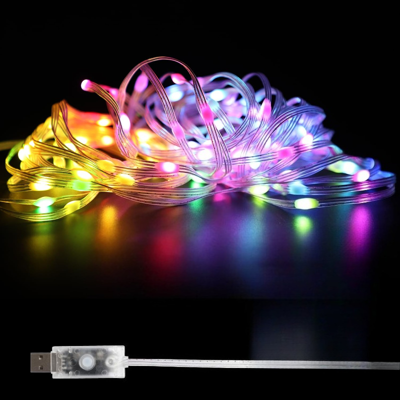 5/10M RGBIC USB LED String Lig - Lighting Christmas Decor 评论和价格