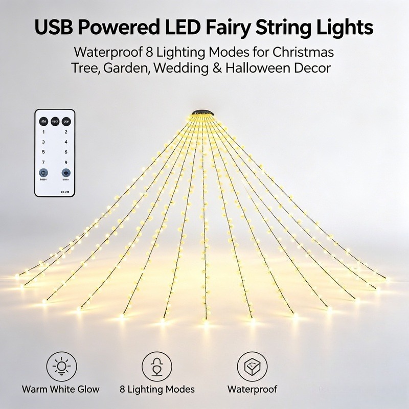 USB LED Fairy String Lights, W - Lighting Christmas Decor 评论和价格