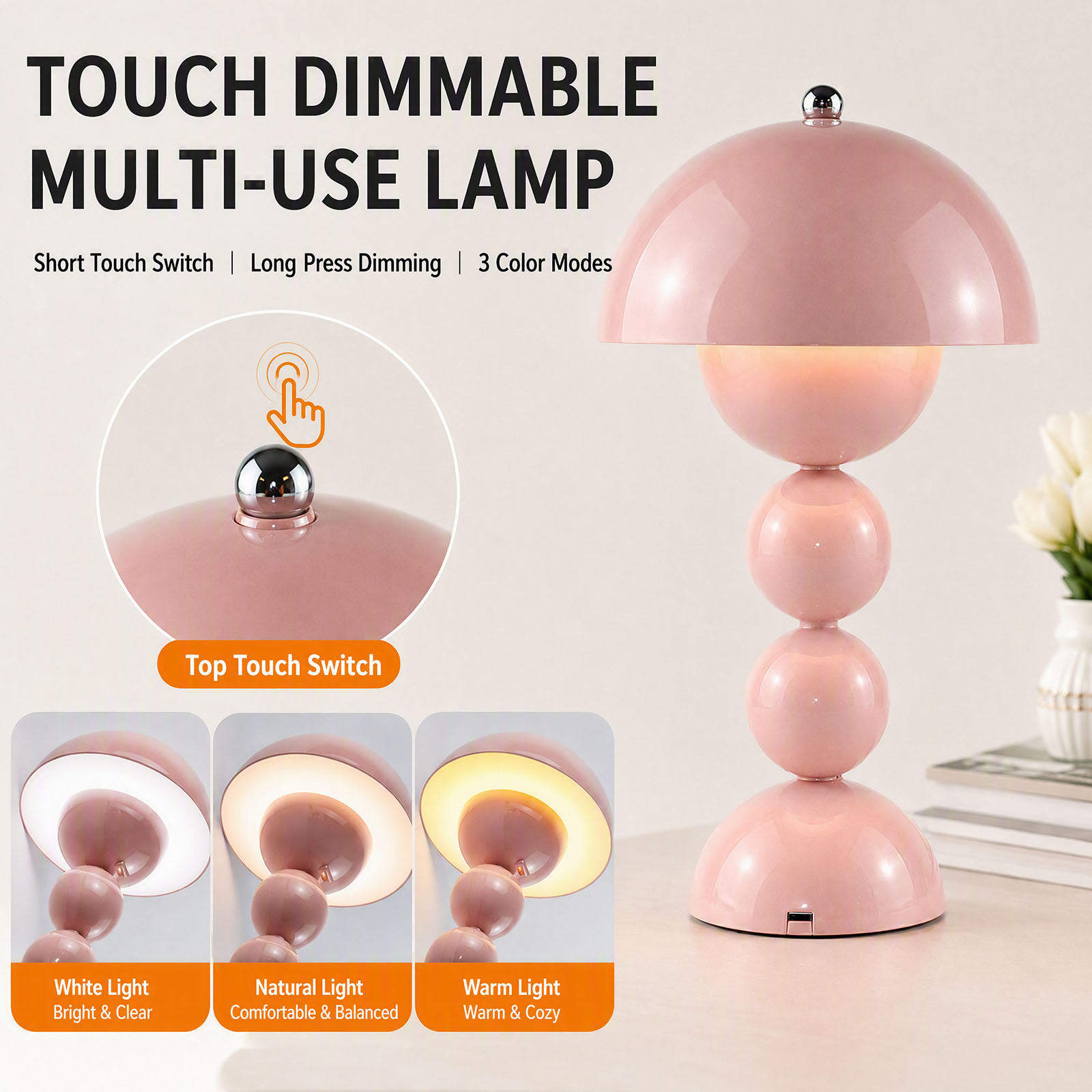 USB Mushroom Bud LED Table Lam - Lighting Decor Bedroom 评论和价格
