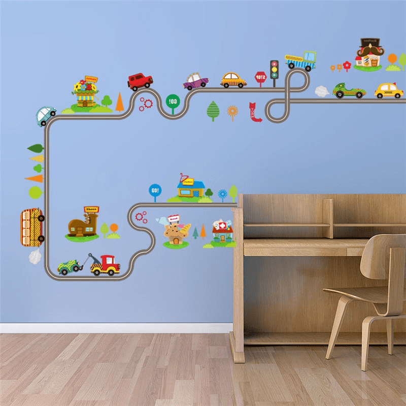 2Pcs/Lot Cartoon Cars Highway  - Lighting Mcqueen Bedroom Decor 评论和价格