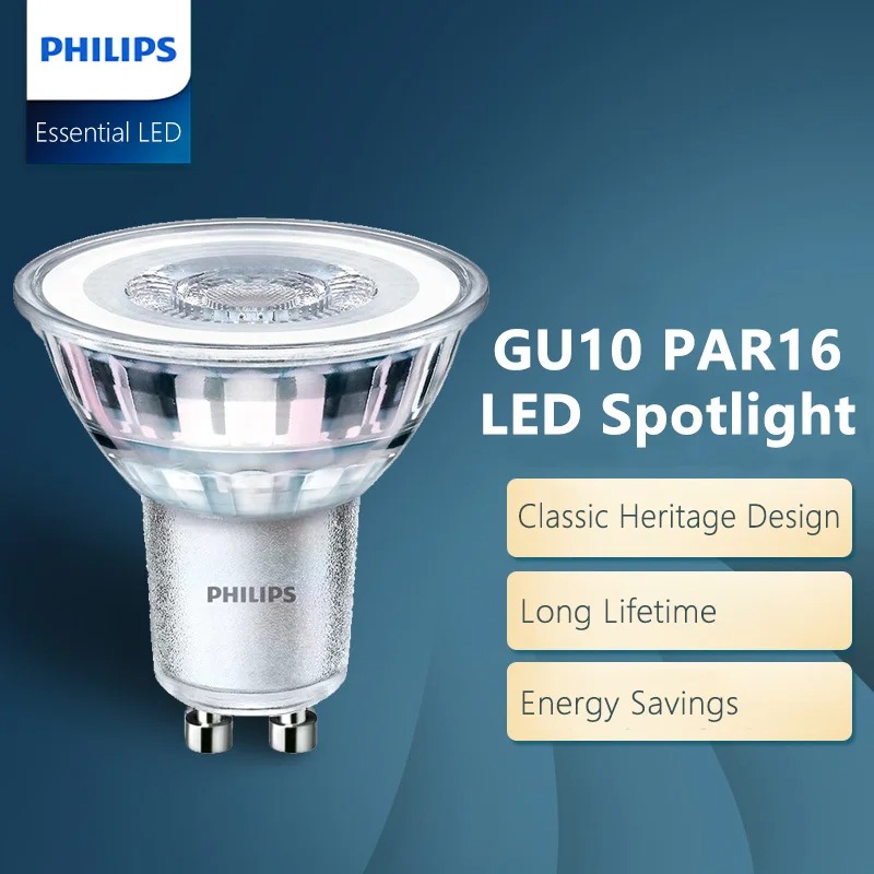 Philips GU10 PAR16 Essential C - Philips Bulb Led Classic 评论和价格