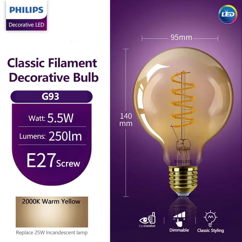 Philips Soft Amber 2000K LED D - Philips Bulb Led Classic 评论和价格