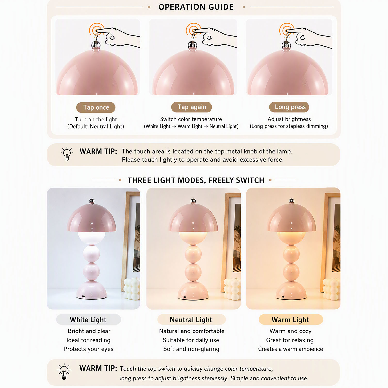 Vintage Mushroom Table Lamp US - Lighting Decor Bedroom 评论和价格