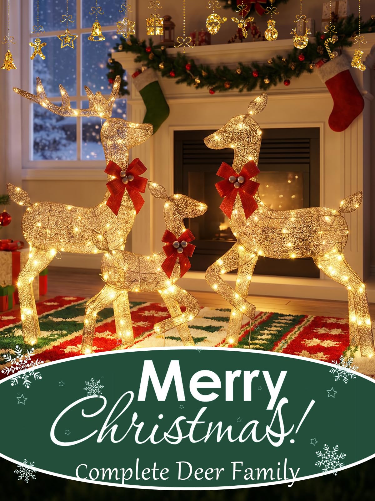 3 Pieces Lighted Christmas Dee - Up Lighting Decor 评论和价格