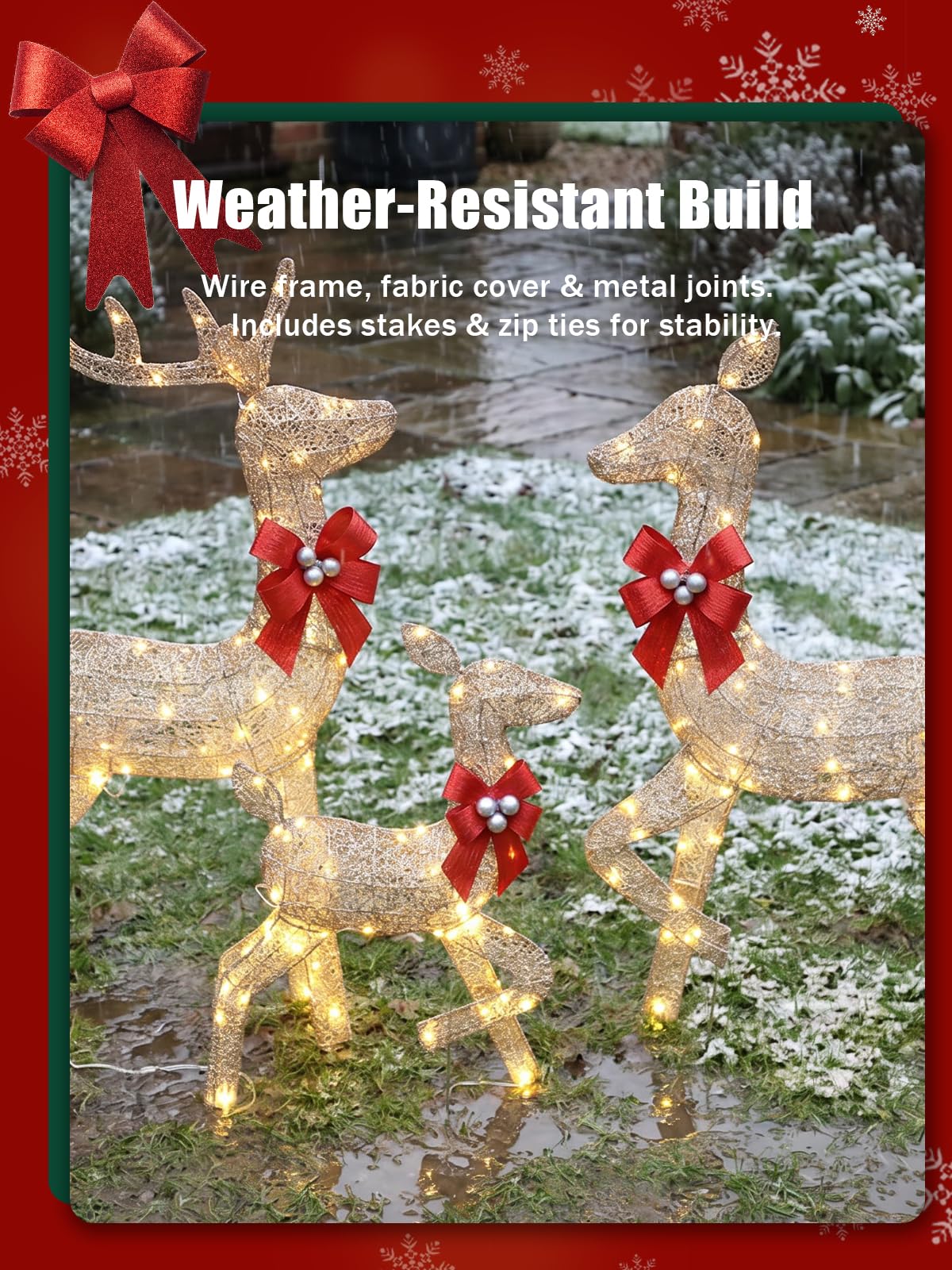 3 Pieces Lighted Christmas Dee - Up Lighting Decor 评论和价格